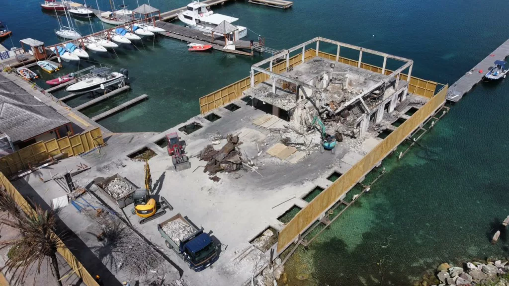 front 1 marina demolition 1