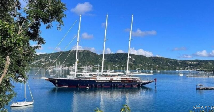Jeff Bezos' $500m yacht Koru spotted in Antigua (PC - Dominica News Online)