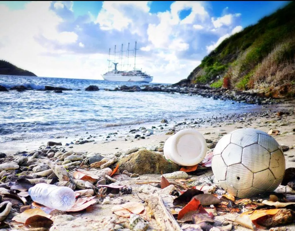 1 eag 2 beach trash in antigua and barbuda