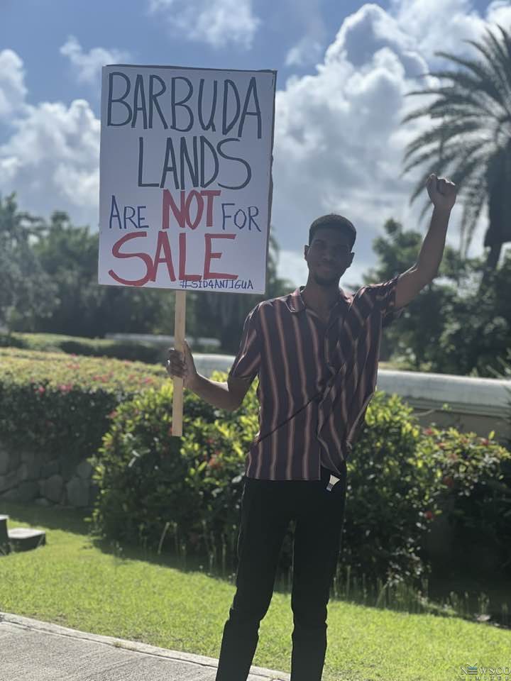 front barbuda protest 2