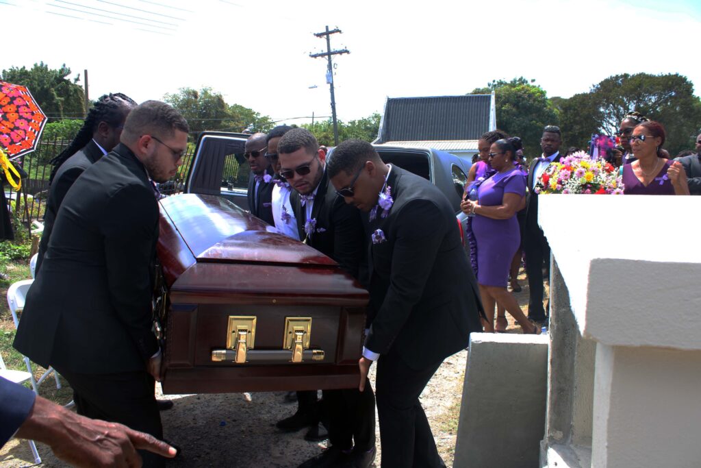 3d coffin at the cemetary